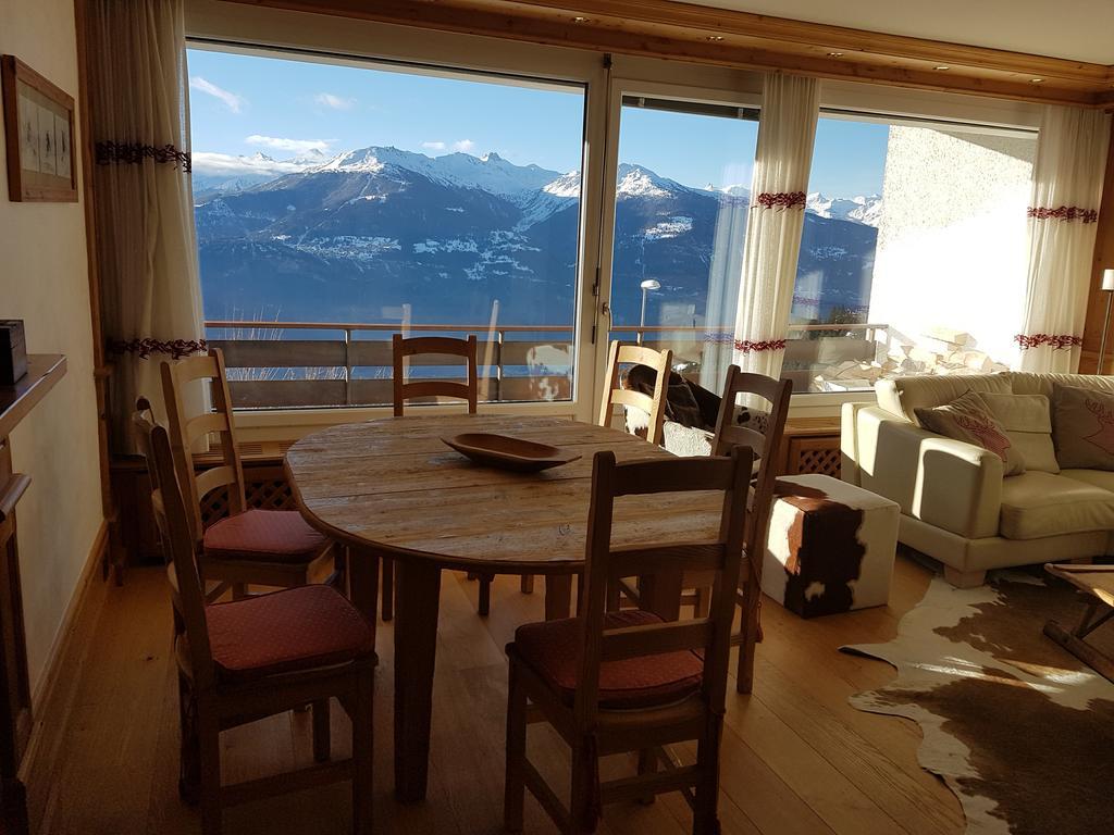 Appartement Clairiere Des Barzettes Avec Vue Magnifique Crans-Montana Exterior foto